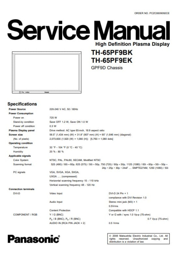 GPF9D_TH-65PF9BK, TH-65PF9EK